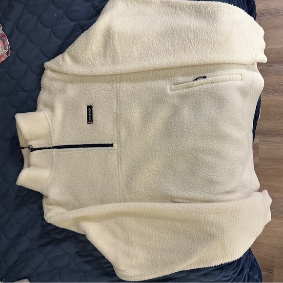 Rhoback Other - Rhoback White Fleece Pullover with Zipper